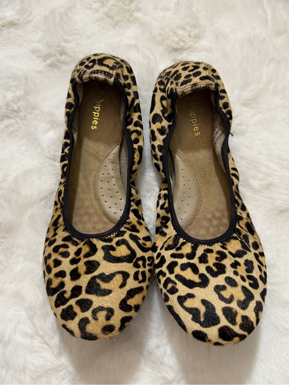 Hush Puppies Leopard Print Ballet Flats Animal Print Size 8.5